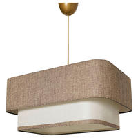 ZÁVĚSNÉ SVÍTIDLO,  35/70/20 cm - krémová/béžová, Design, kov/textil (35/70/20cm) - P & B