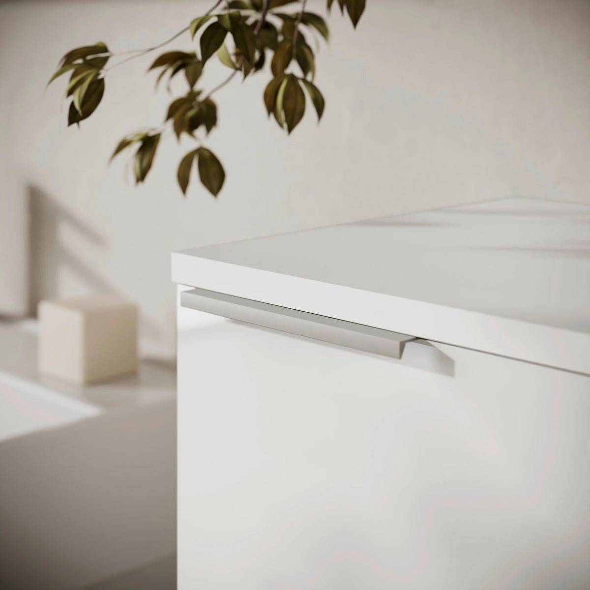 MIDISCHRANK 30,2/82,6/32 cm  - Silberfarben/Weiß, MODERN, Glas/Holzwerkstoff (30,2/82,6/32cm) - Voleo
