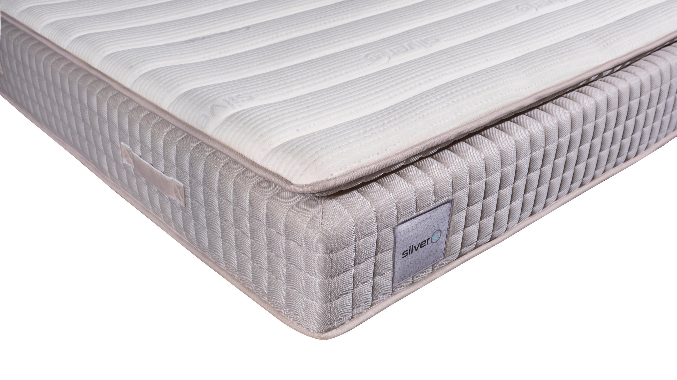 Thumbnail - Livetastic Taschenfederkernmatratze Silver-Up Pillow Top, Weiß, Textil, H4, 200x210 cm, Oeko-Tex® Standard 100, Ober- un...