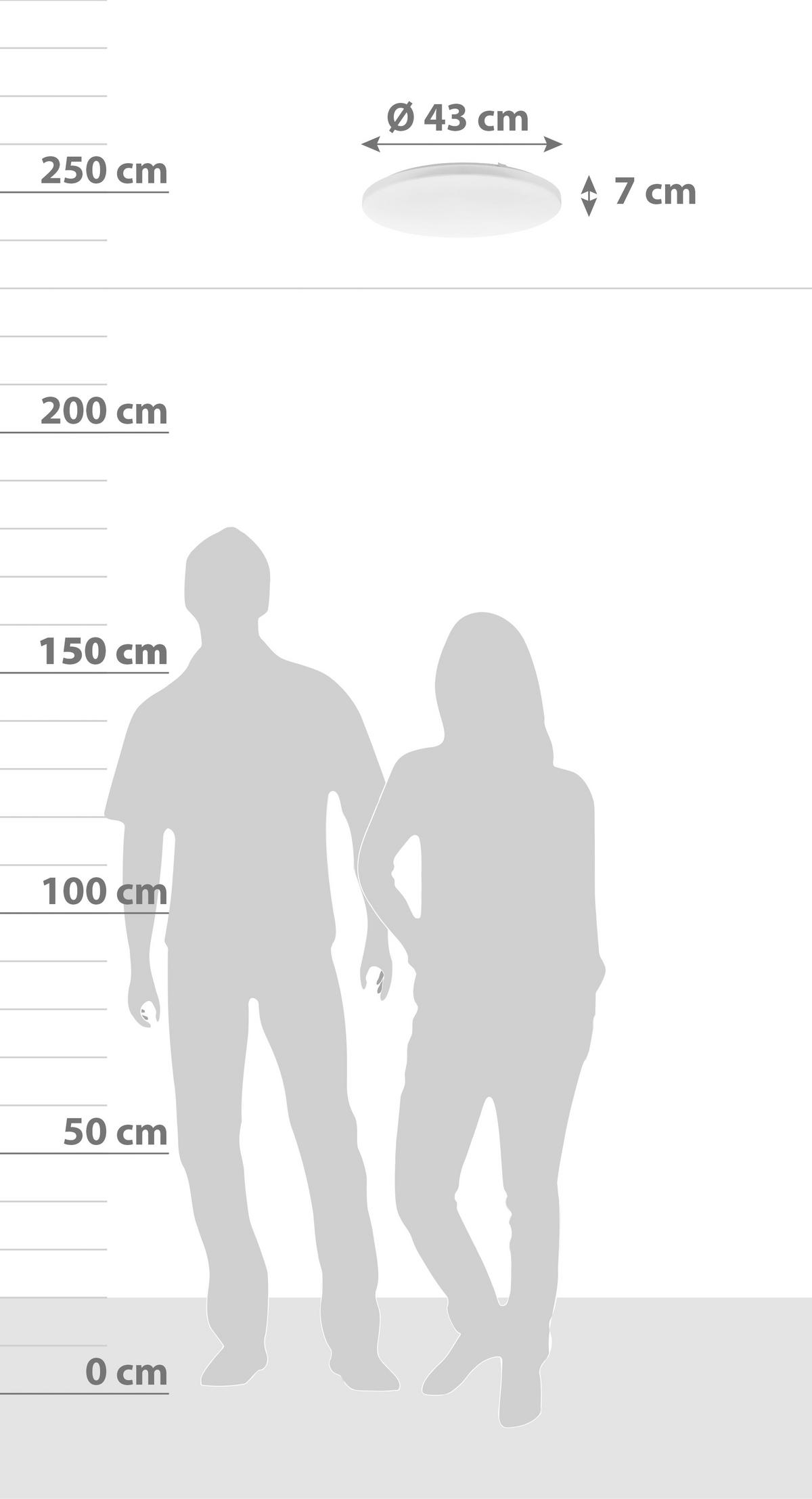 LED-Deckenleuchte max. 33,5 33,5 W  43/7 cm    - Weiss, Modern, Kunststoff/Metall (43/7cm) - Eglo