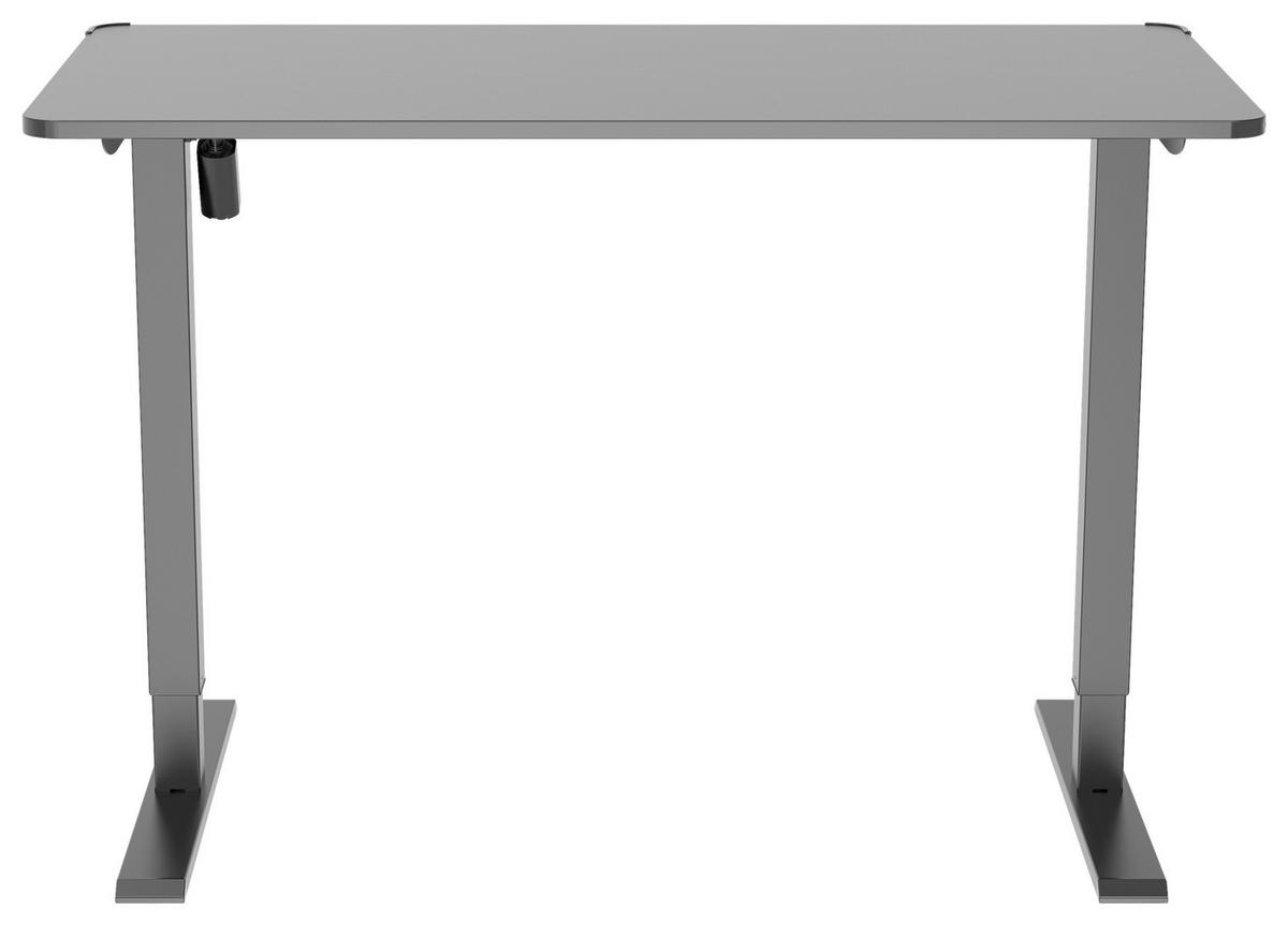 Masă De Scris, metal, plastic, material pe bază de lemn - negru, Design, plastic/metal (120/70-115/60cm) - Novel