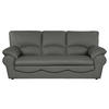 3-SITZER-SOFA Echtleder Anthrazit  - Anthrazit/Schwarz, Design, Leder/Kunststoff (205/92/85cm) - Livetastic