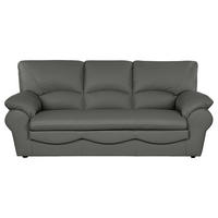 3-SITZER-SOFA in Echtleder Anthrazit  - Anthrazit/Schwarz, Design, Leder/Kunststoff (205/92/85cm) - Livetastic