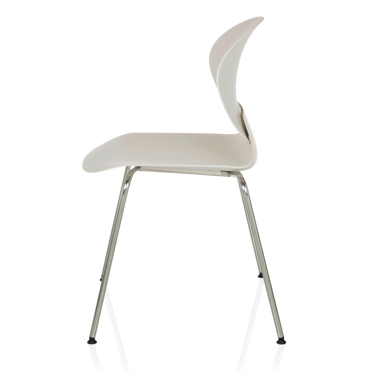 BESUCHERSTUHL  in Weiß  - Silberfarben/Weiß, MODERN, Kunststoff/Metall (56/80/54cm) - MID.YOU