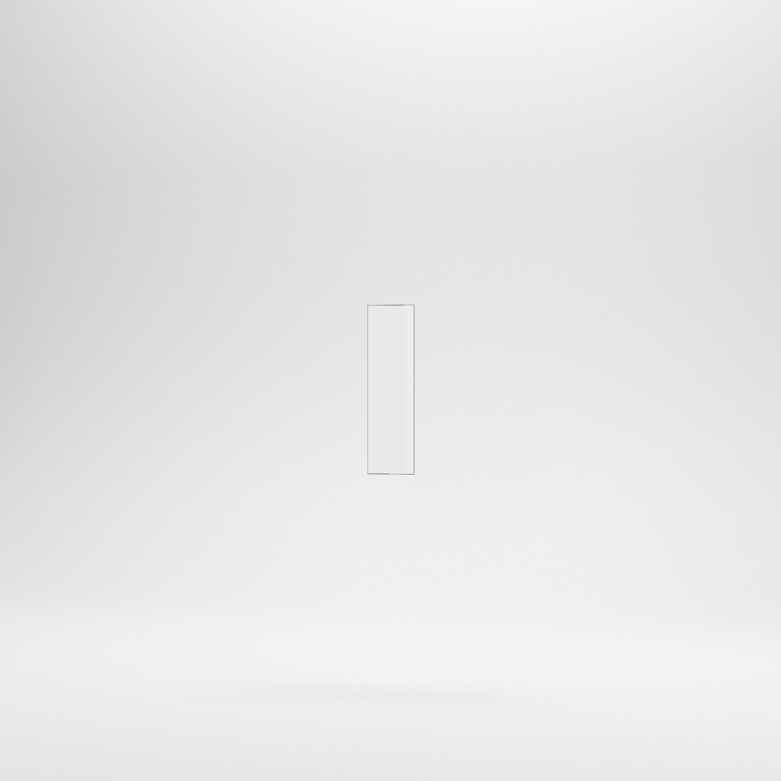 Hézagkitöltő léc alsó elemhez - magasfényű fehér, Basics, fa - Carryhome