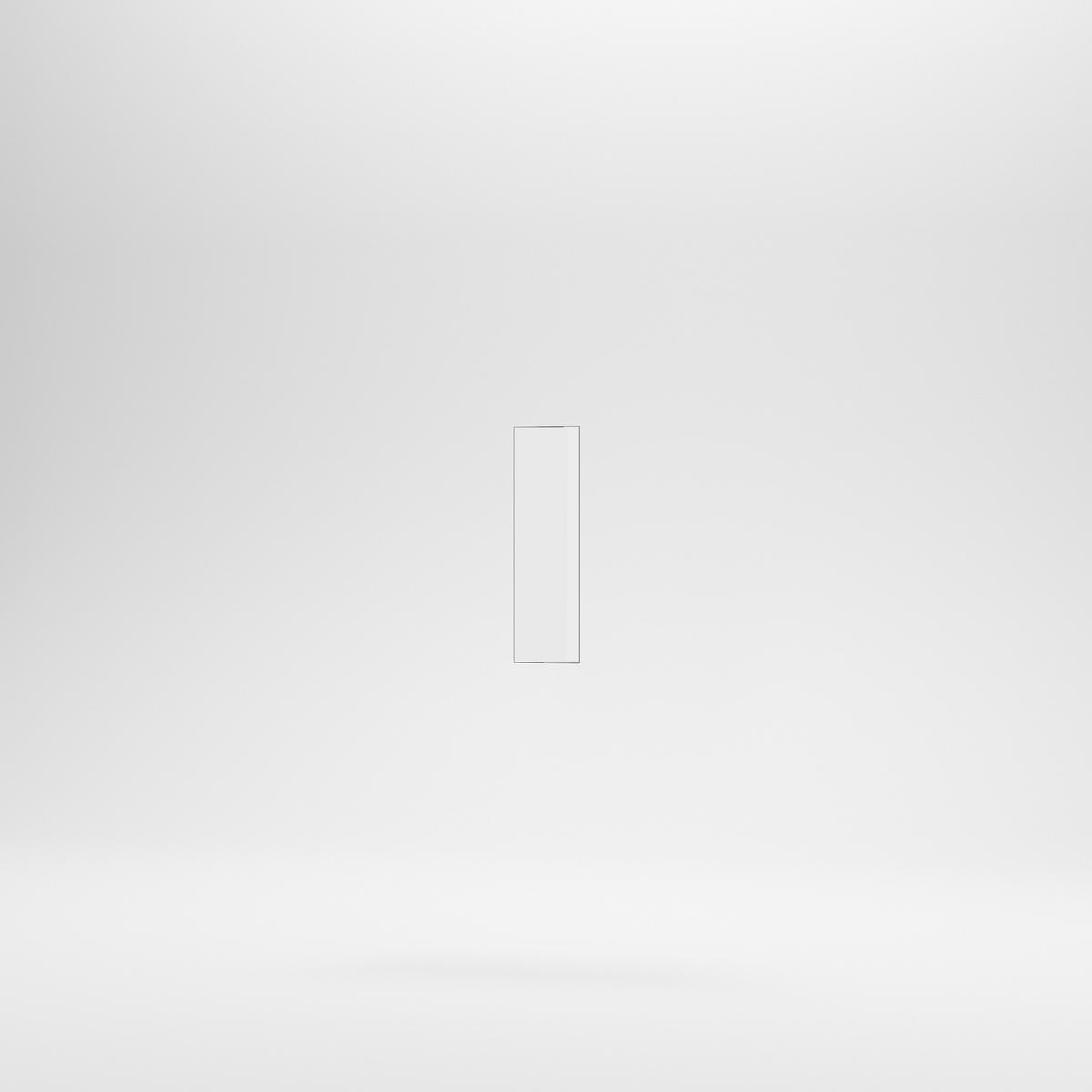 Hézagkitöltő léc alsó elemhez - magasfényű fehér, Basics, fa - Carryhome