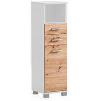 MIDISCHRANK 30/110,5/33 cm  - Chromfarben/Weiß, KONVENTIONELL, Holzwerkstoff/Kunststoff (30/110,5/33cm) - Stylife