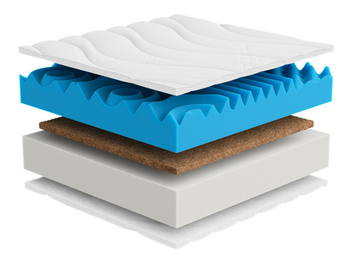 KOMFORTSCHAUMMATRATZE 140/200 cm H4 = sehr fest  - Konventionell, Textil (140/200cm) - Sleeptex