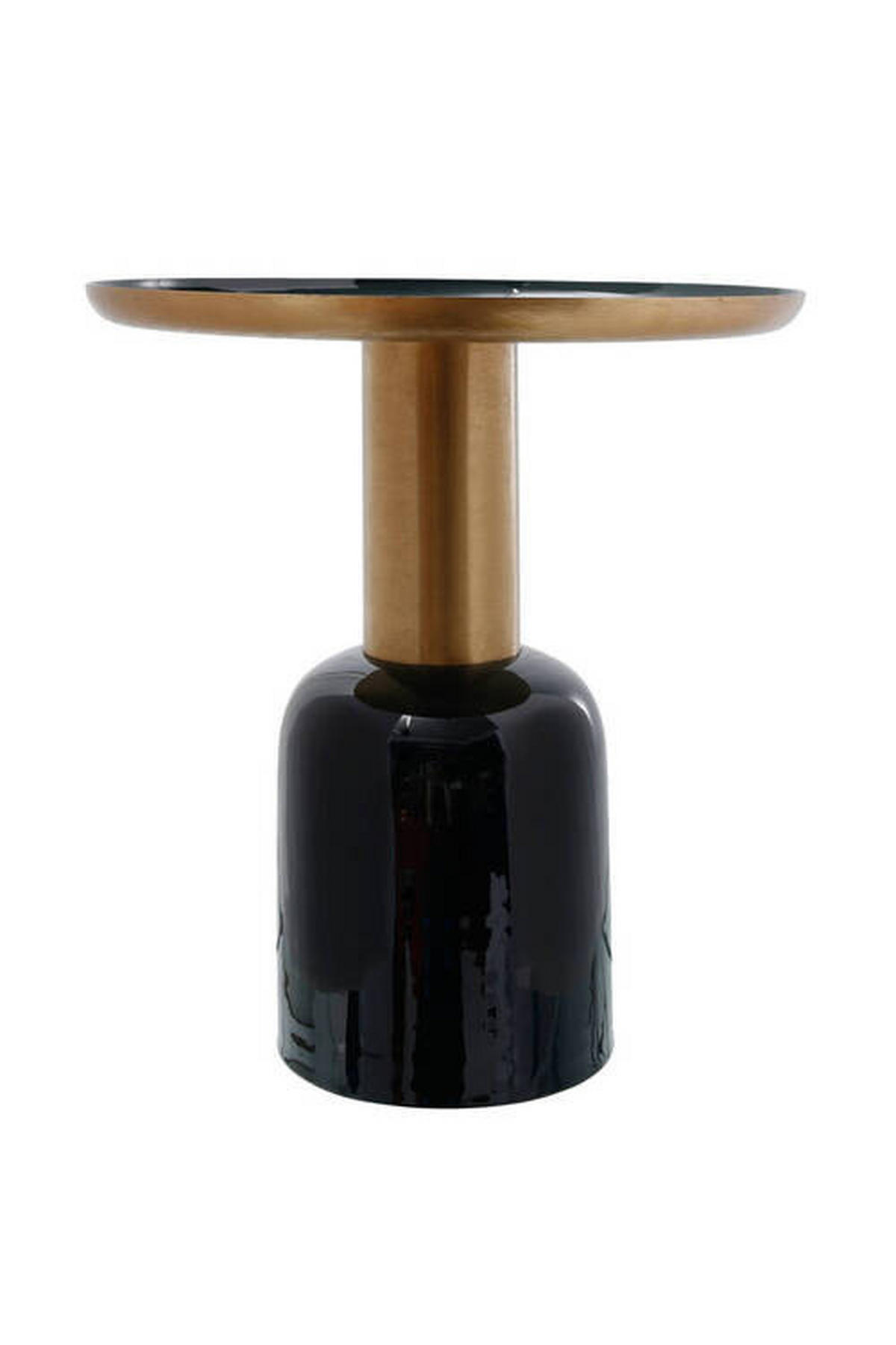 BEISTELLTISCH Goldfarben, Dunkelgrün  - Dunkelgrün/Goldfarben, Basics, Metall (49,5/52/49,5cm) - Kayoom