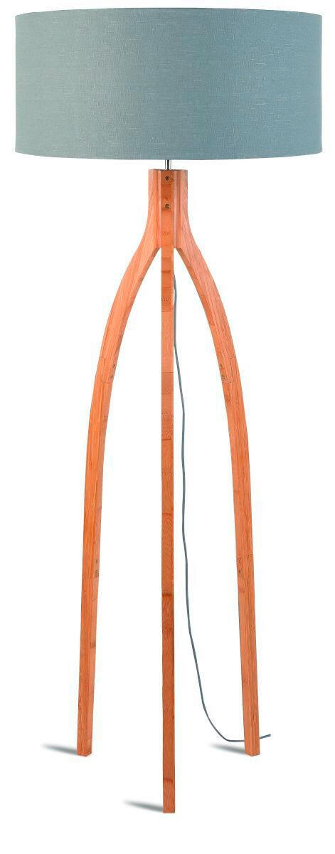 STEHLEUCHTE 60/160 cm    - Hellgrau/Naturfarben, Trend, Holz/Textil (60/160cm) - Good & Mojo
