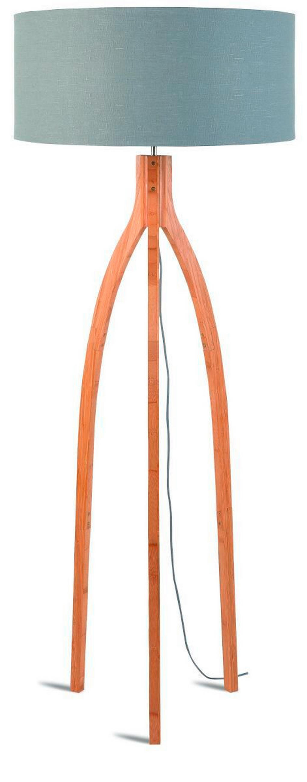STEHLEUCHTE 60/160 cm    - Hellgrau/Naturfarben, Trend, Holz/Textil (60/160cm) - Good & Mojo