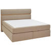 BOXSPRINGBETT 180/200 cm  in Hellbraun  - Hellbraun/Schwarz, Konventionell, Kunststoff/Textil (180/200cm) - Dieter Knoll