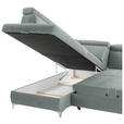 ECKSOFA Mintgrün Mikrofaser  - Chromfarben/Mintgrün, KONVENTIONELL, Textil/Metall (206/271cm) - Carryhome