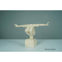 SZOBOR - natúr színű/ezüstszínű, Basics, műanyag (43cm)