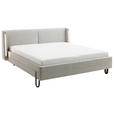 POLSTERBETT Beleuchtung 180/200 cm  in Taupe  - Taupe/Schwarz, MODERN, Textil/Metall (180/200cm) - Novel