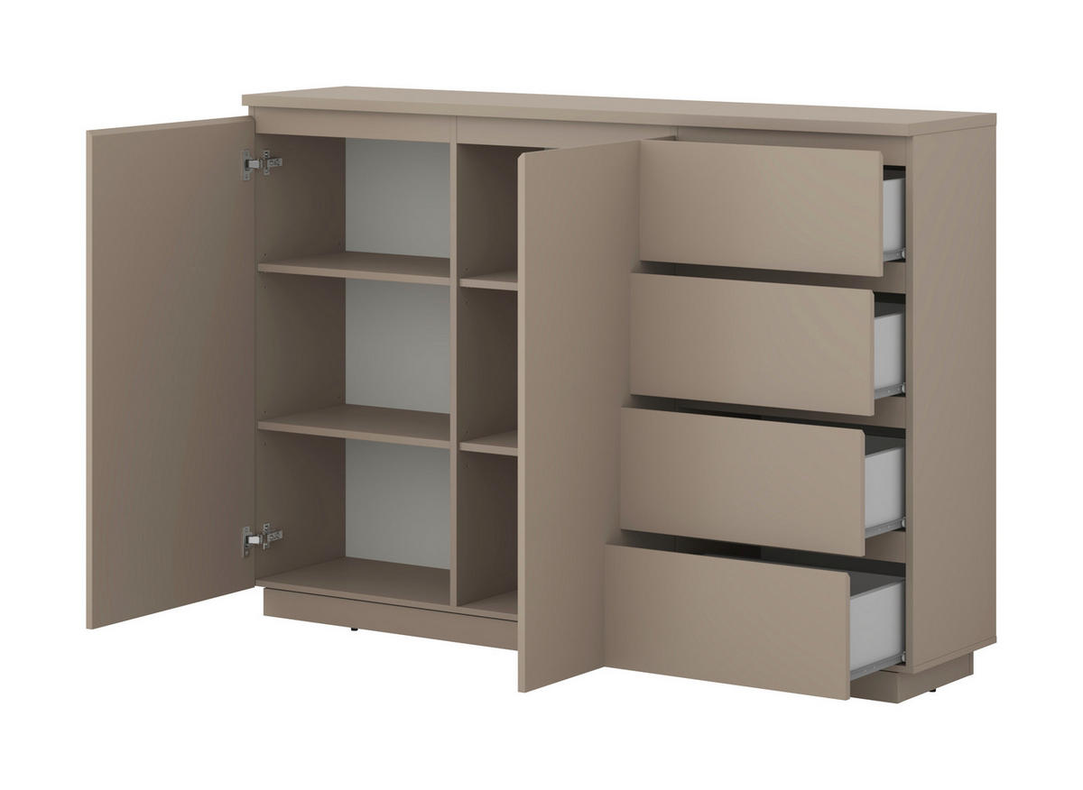 HIGHBOARD Bilbao  in 150/104,5/34,5 cm  - Taupe, Design, Holzwerkstoff (150/104,5/34,5cm) - MID.YOU