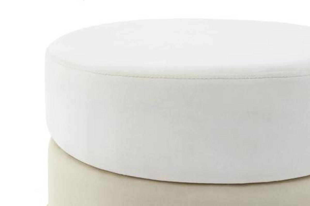 TABURETKA, kov, textil, kompozitné drevo, 48,5/46/48,5 cm - zlatá/krémová, Basics, kov/kompozitné drevo (48,5/46/48,5cm)
