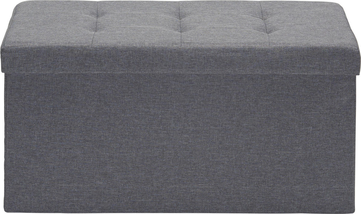 TABURET, SPAȚIU DE DEPOZITARE in  - antracit, Design, textil/material pe bază de lemn (76/38/38cm) - Carryhome