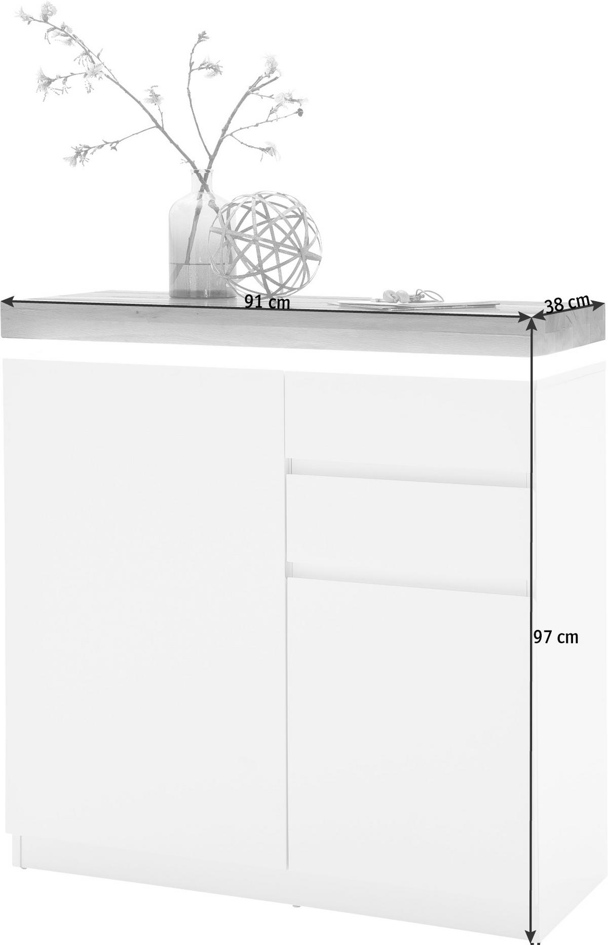 SCHUHSCHRANK  in 91/97/38 cm  - Weiss/Grau, Design, Holzwerkstoff (91/97/38cm) - Novel