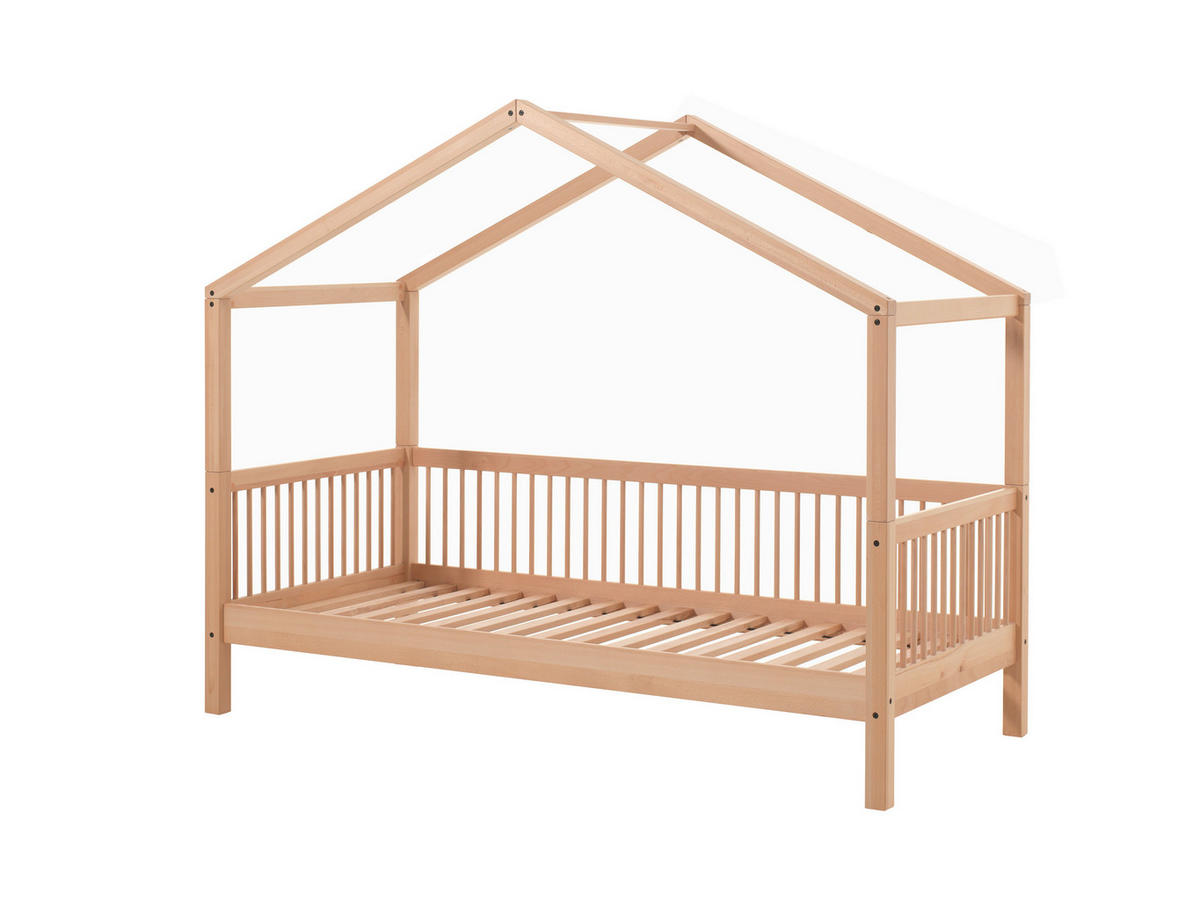 HAUSBETT 90/200 cm,  in Buchefarben, Rollrost  - Buchefarben, MODERN, Holz (90/200cm) - Vipack