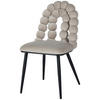 STUHL Samt Taupe Pappel Sperrholz  - Taupe/Schwarz, MODERN, Holz/Textil (47/87/61cm) - Livetastic