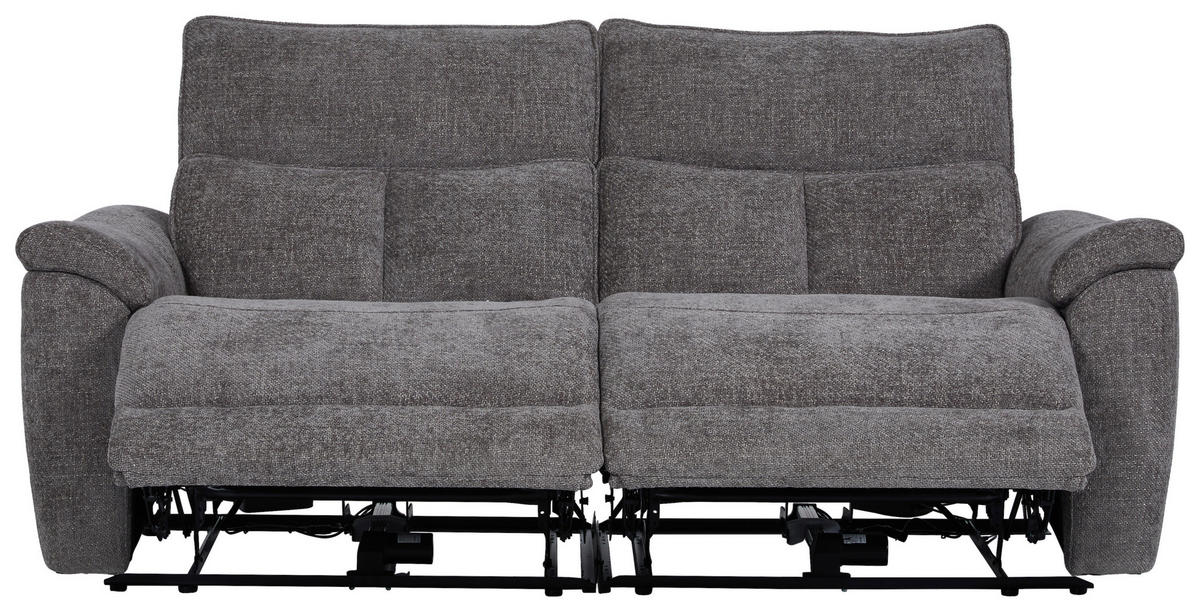 3-SITS SOFFA i vävt tyg grå  - grå, Modern, metall/trä (200/96,5/102cm)