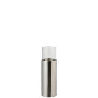 WINDLICHT Silberfarben 12/28 cm  - Silberfarben, Trend, Glas/Metall (12/28cm)