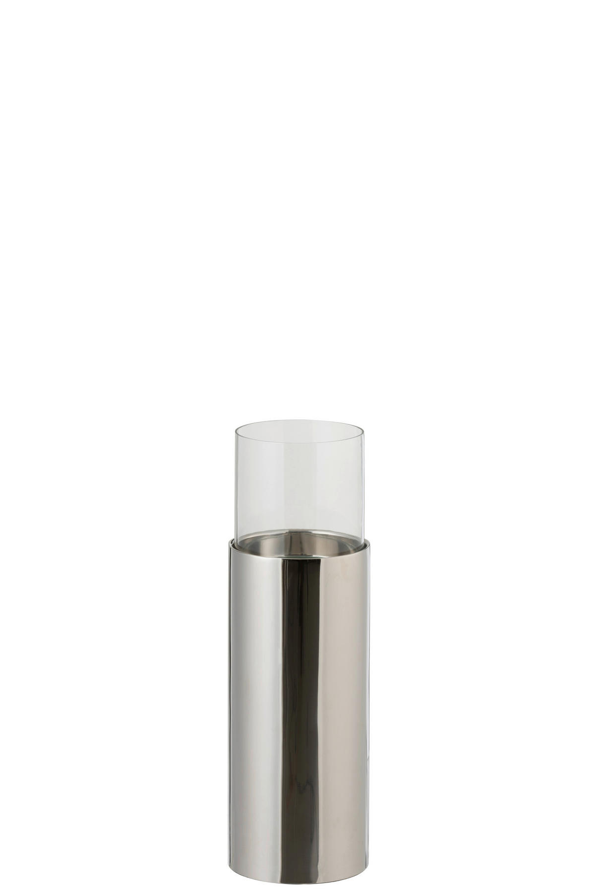 WINDLICHT Silberfarben 12/28 cm  - Silberfarben, Trend, Glas/Metall (12/28cm)