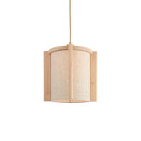 HÄNGELEUCHTE Good & Mojo 25/25/280 cm  - Erlefarben/Beigebraun, Trend, Holz/Textil (25/25/280cm) - Good & Mojo