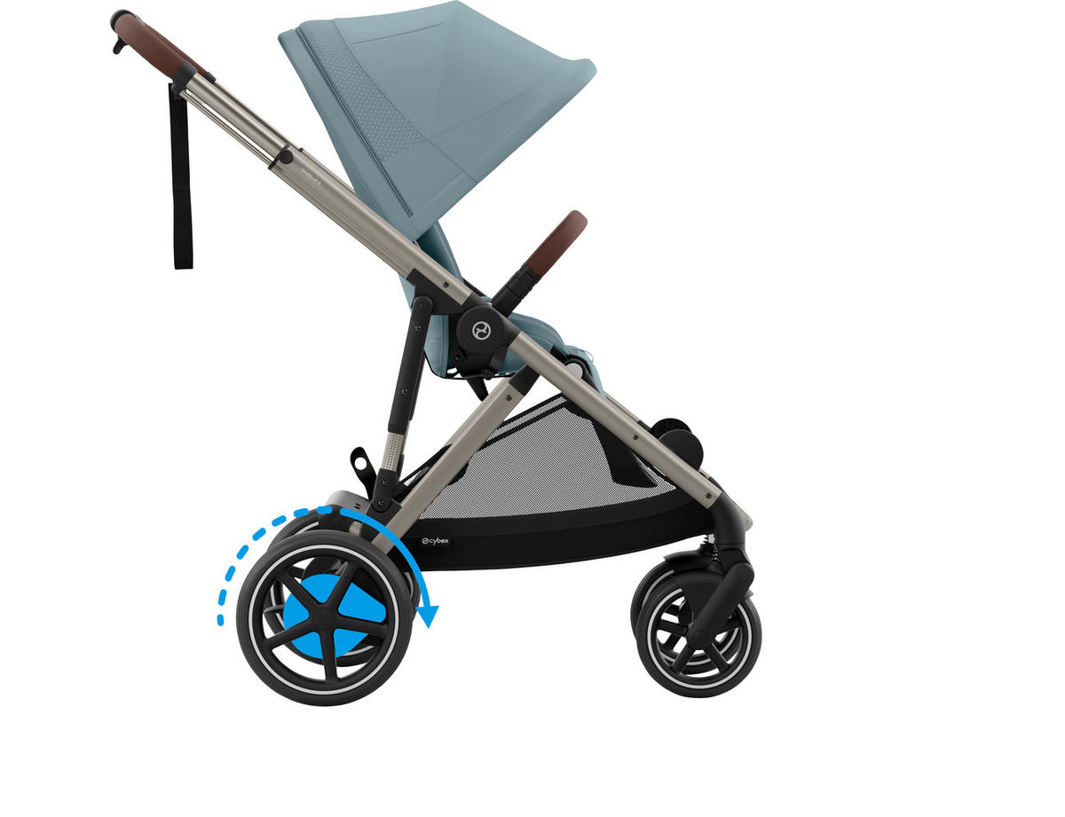 KINDERWAGEN E-GAZELLE S  - Taupe/Hellblau, Basics, Kunststoff/Metall (94.5/66/100cm) - Cybex