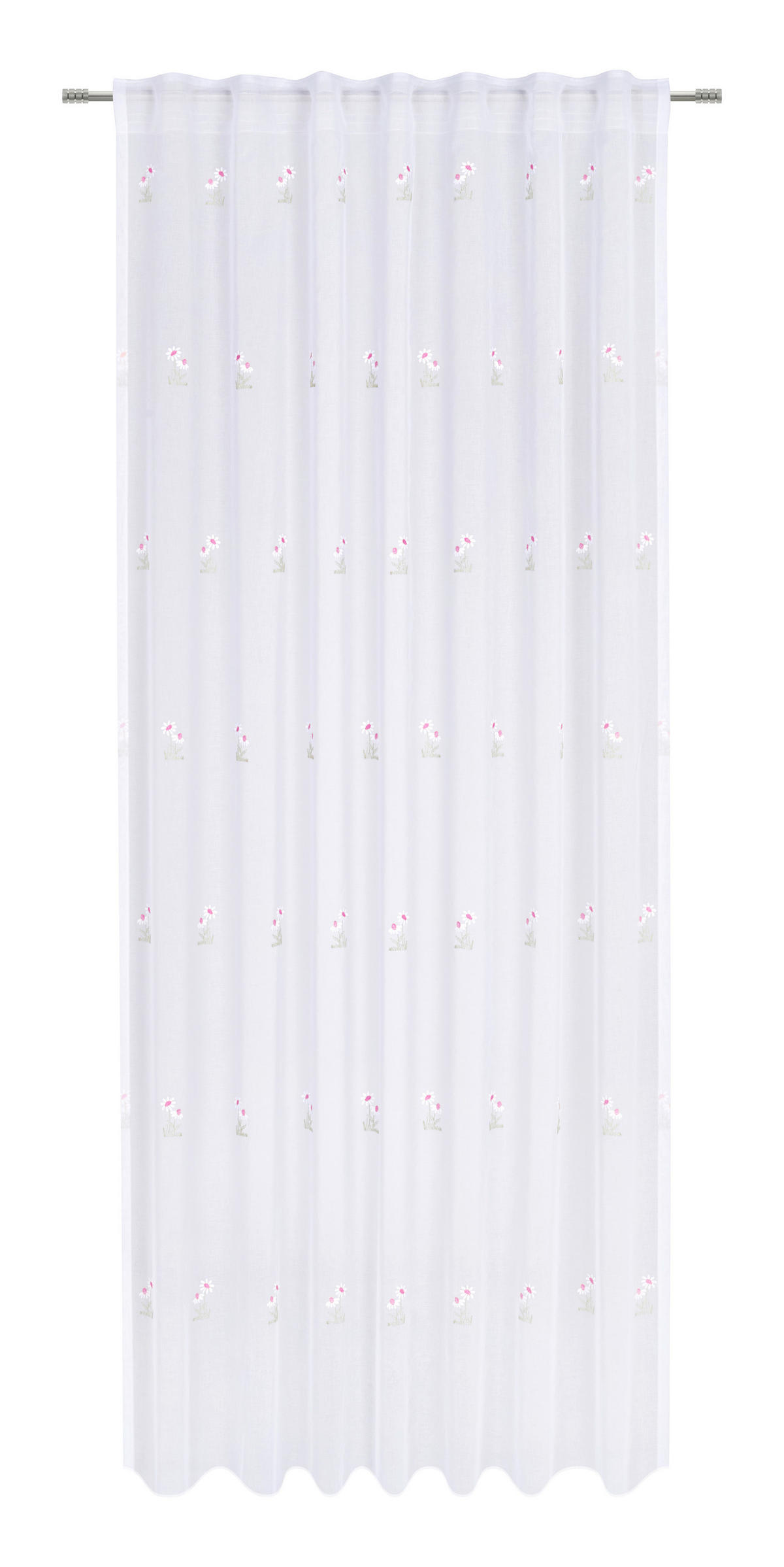 HOTOVÝ ZÁVĚS, průhledné, 140/245 cm - růžová, Konvenční, textil (140/245cm) - Esposa
