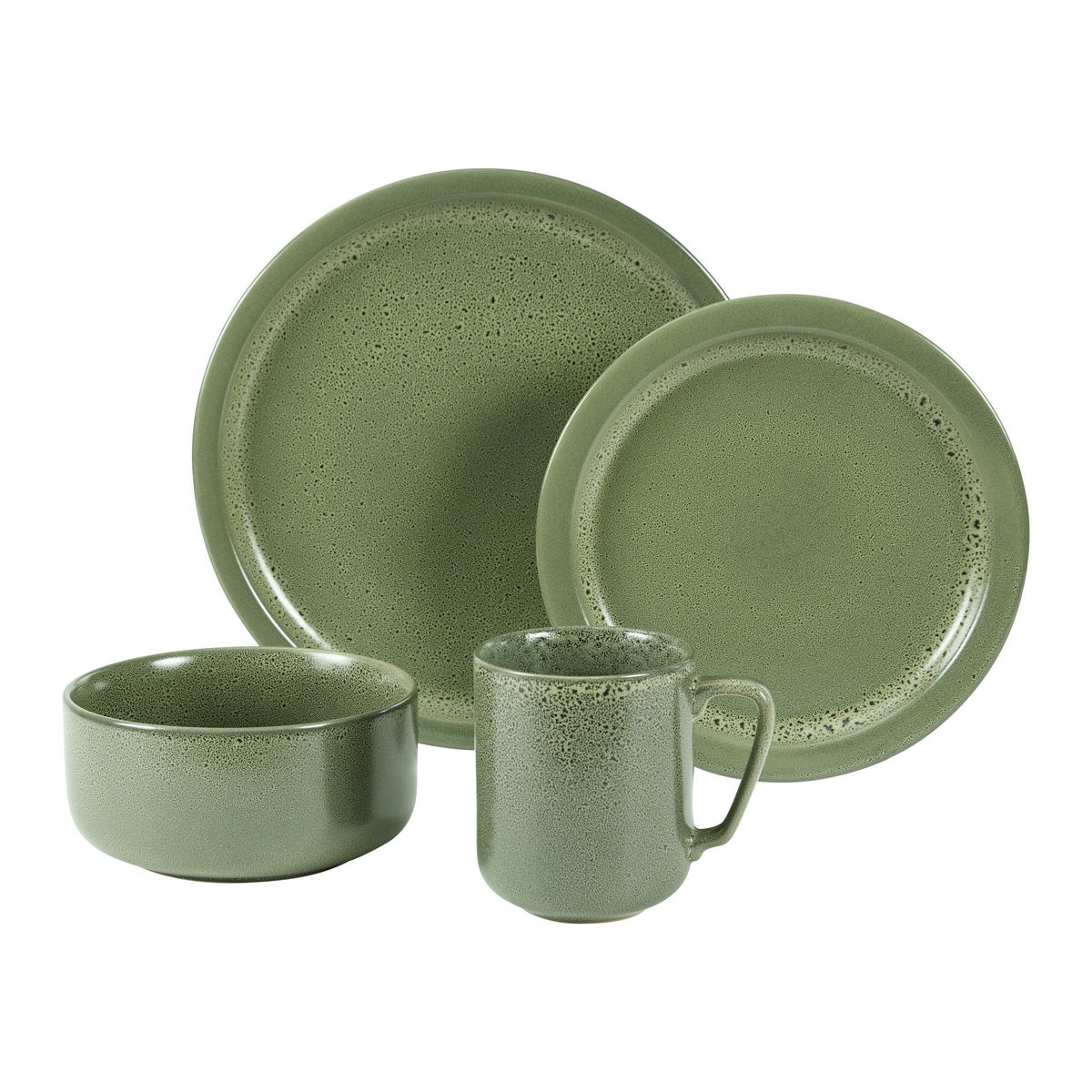 KOMBISERVICE 8-teilig  - Olivgrün, MODERN, Keramik (30/30/29cm) - Creatable