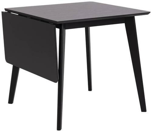 JEDILNA MIZA, furnirano les kavčukovca črna  - črna, Konvencionalno, leseni material/les (80/80/76cm) - Carryhome