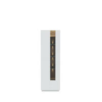 VITRINA siva, boja hrasta   - siva/boja hrasta, Moderno, staklo/pločasti materijal (60,9/194,6/41cm) - Hom`in