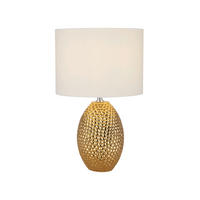 TISCHLEUCHTE 28/31 cm   - Goldfarben, Design, Keramik/Kunststoff (28/31cm)