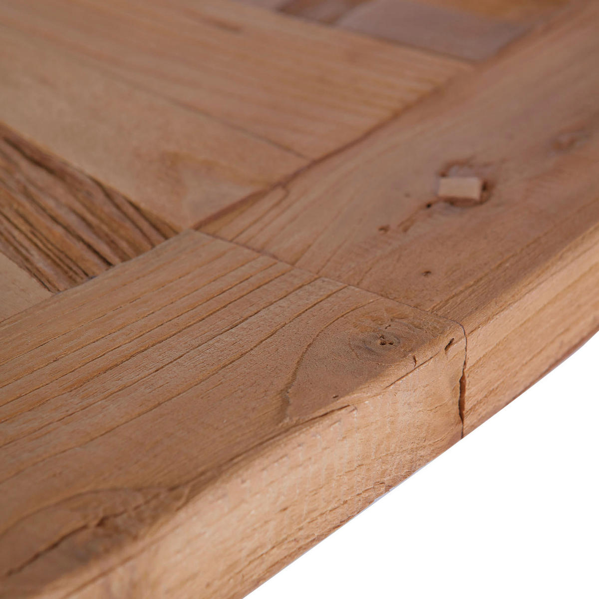 ESSTISCH Ulme massiv oval Ulmefarben, Goldfarben  - Ulmefarben/Goldfarben, LIFESTYLE, Holz/Metall (254/135/78cm) - Ambia Home