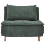 SCHLAFSOFA Cord Grün  - Eichefarben/Grün, Design, Holz/Textil (105/80/90cm) - Carryhome