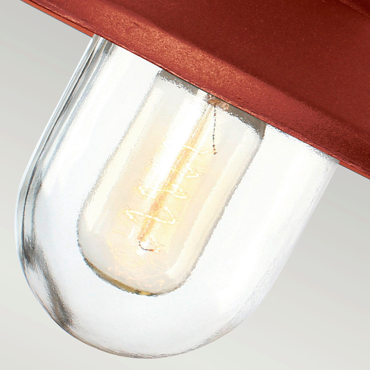 AUSSENWANDLEUCHTE - Rot, Konventionell, Glas/Metall (42/27.5/25.5cm) - Elstead Lighting