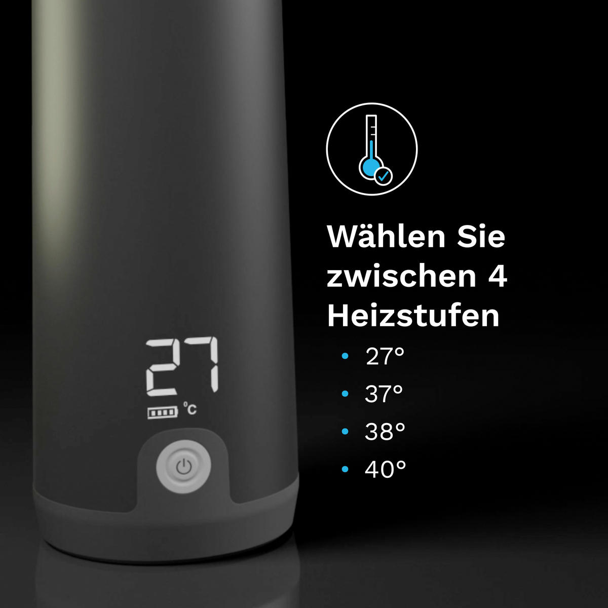 BABYNAHRUNGSZUBEREITER Baby Brezza Superfast Portable Bottle Warmer  - Schwarz, Basics, Metall (8.2/21/8.2cm) - Baby Brezza