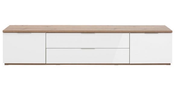 LOWBOARD  240/51/40,5 cm  Typenauswahl, Beimöbel erhältlich, stehend  - Weiß Hochglanz/Eiche Artisan, MODERN, Holz/Holzwerkstoff (240/51/40,5cm) - Carryhome