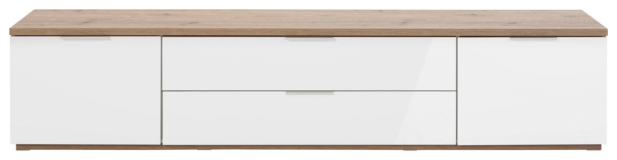 LOWBOARD  in 240/51/40,5 cm  - Weiß Hochglanz/Eiche Artisan, MODERN, Holz/Holzwerkstoff (240/51/40,5cm) - Carryhome