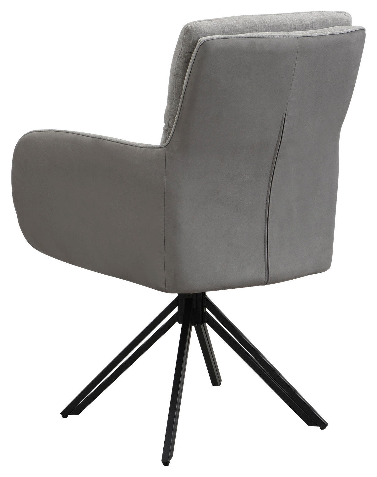 STUHL-SET - Hellgrau/Schwarz, MODERN, Textil/Metall (62/94/70cm) - MID.YOU