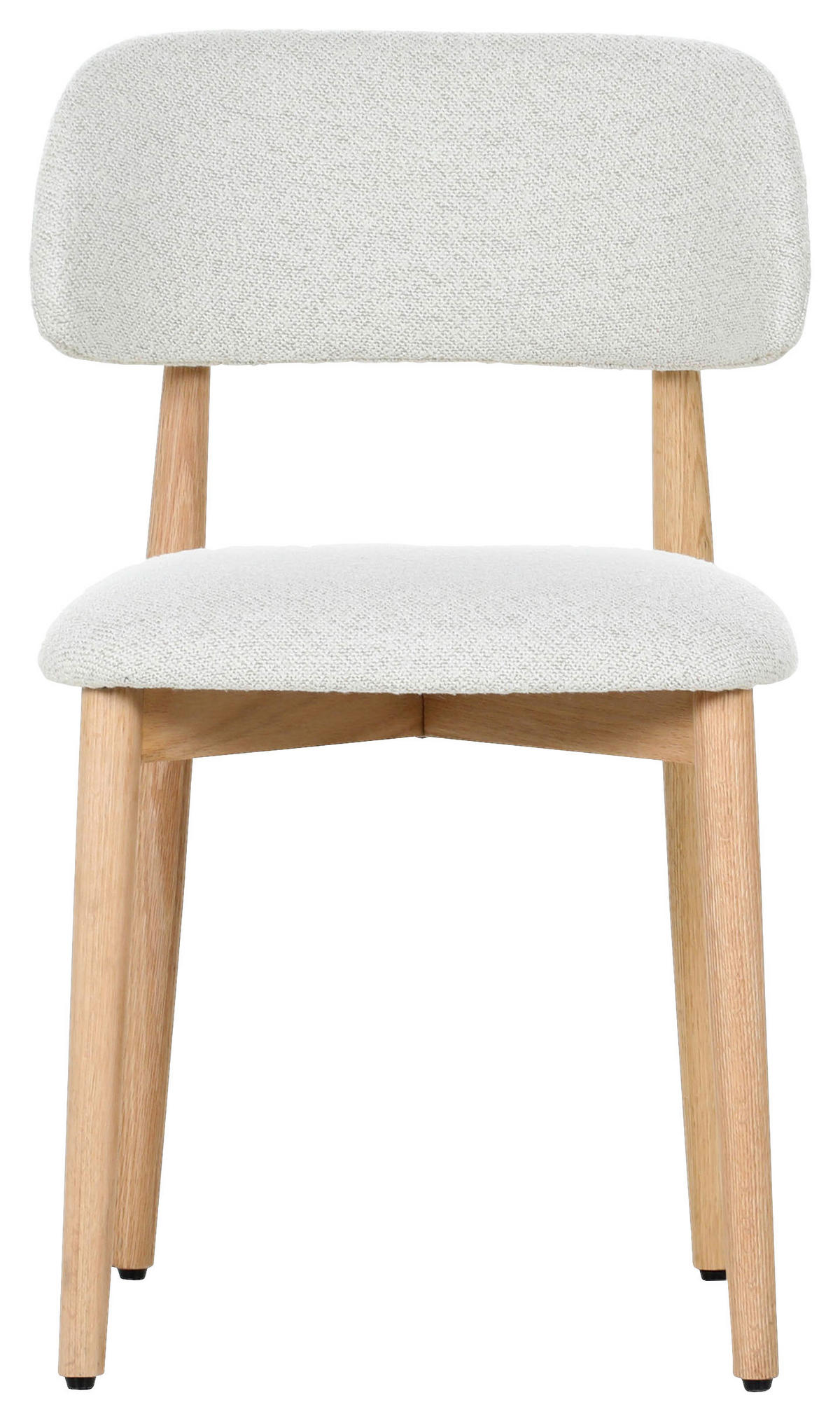 STUHL Naturfarben, Beige Eiche massiv  - Beige/Naturfarben, MODERN, Holz/Textil (49/79/51cm) - Livetastic