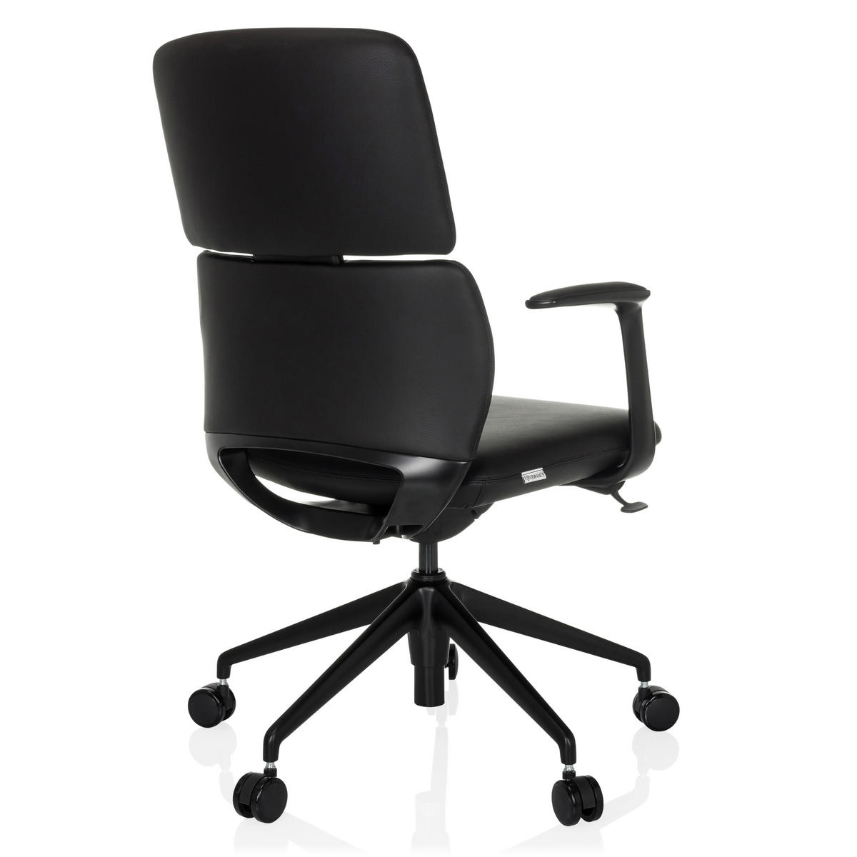 DREHSTUHL  - Schwarz, MODERN, Leder/Kunststoff (62/98-108/60cm) - MID.YOU