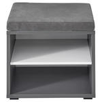 GARDEROBENBANK 55/48/35 cm  - Schwarz/Graphitfarben, Design, Holzwerkstoff/Textil (55/48/35cm) - Xora