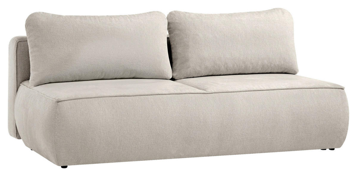 SCHLAFSOFA Jacquard Beige  inkl. Rückenkissen, Bettkasten, Schlaffunktion, Rücken echt, Liegefläche im Originalstoff  - Beige/Schwarz, KONVENTIONELL, Kunststoff/Textil (210/92/100cm) - Milino