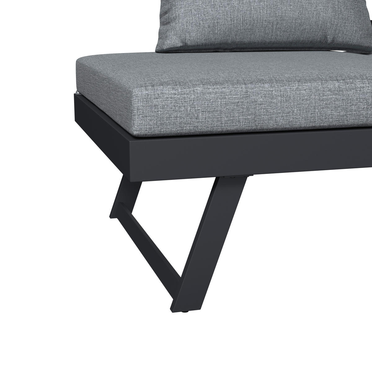 ÜLŐPAD antracit, szürke  - antracit/szürke, Design, textil/fém (204/70/69cm) - Ambia Garden