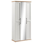 GARDEROBENSCHRANK 93/200/41 cm  - Weiß/Eiche Artisan, ROMANTIK / LANDHAUS, Glas/Holzwerkstoff (93/200/41cm) - Landscape