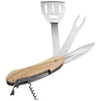 GRILLBESTECK - Braun, Design, Holz/Metall (29.5/9/2.5cm) - Nouvel