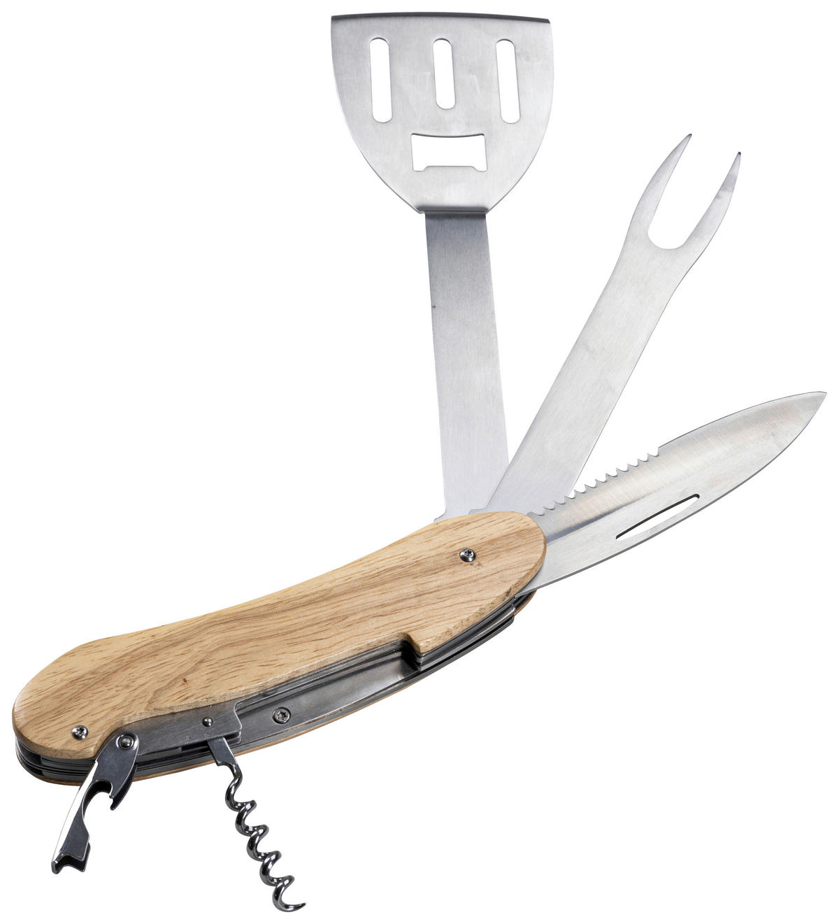 GRILLBESTECK - Braun, Design, Holz/Metall (29.5/9/2.5cm) - Nouvel